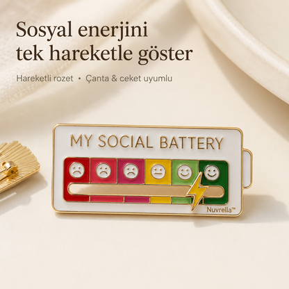 Nuvrella™ MoodPin Social Battery Rozet