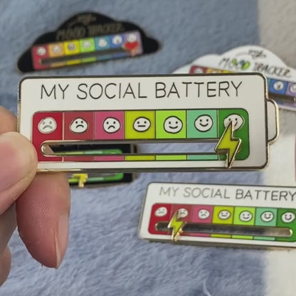 Nuvrella™ MoodPin Social Battery Rozet