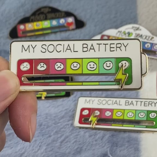 Nuvrella™ MoodPin Social Battery Rozet